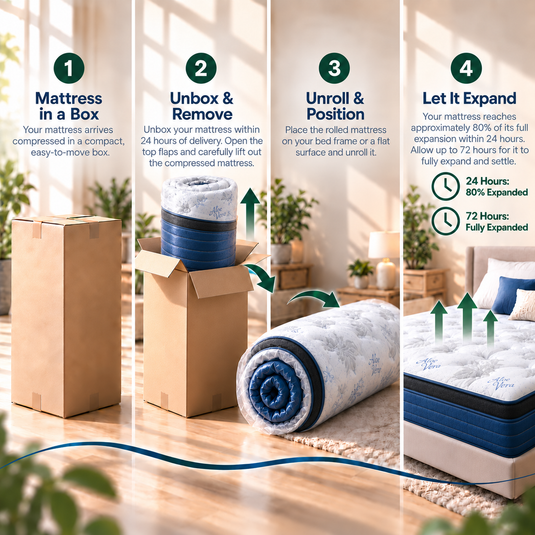 ViscoLogic Made in Canada Hybrid Pocket Coil Mattress in a Box, Euro Top Blue/Black