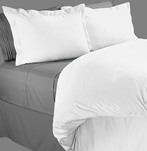 DKWHT Duvet Covers - King, 3 Piece Set Duvet Cover - 2 Pillow Shams Hotel Quality Brushed Microfiber (White, King)