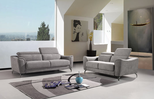 ViscoLogic LANCASTER Luxury Fabric Living Room 3-Seater Sofa/ Couch, Loveseat & Arm Chair (Grey) (FOR GTA ONLY)