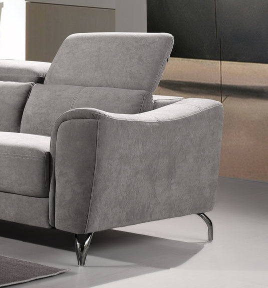 ViscoLogic LANCASTER Luxury Fabric Living Room 3-Seater Sofa/ Couch, Loveseat & Arm Chair (Grey) (FOR GTA ONLY)