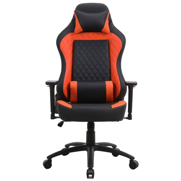 ViscoLogic NINJA-X Ultra Premium Ergonomic Reclining Swivel Home Office  Computer Video Gaming Chair (Black & Orange)