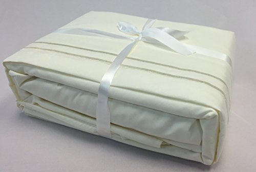 ViscoLogic Egyptian Comfort Bed Sheets - Cream - Twin