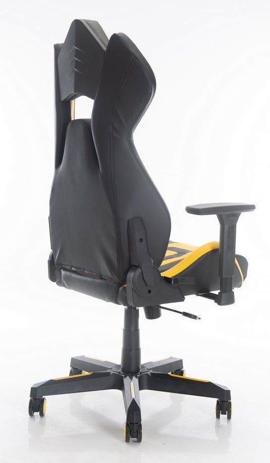 ViscoLogic Cayenne M3 Ergonomic High-Back, 2D Armrest, Reclining Sports Styled Home OfficePC Racing Gaming Chair (Black & Yellow)