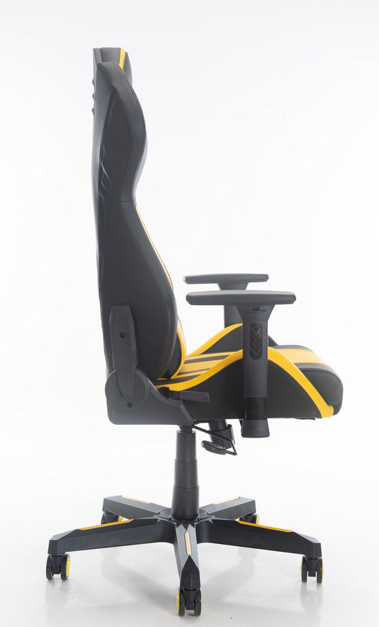 ViscoLogic Cayenne M3 Ergonomic High-Back, 2D Armrest, Reclining Sports Styled Home OfficePC Racing Gaming Chair (Black & Yellow)