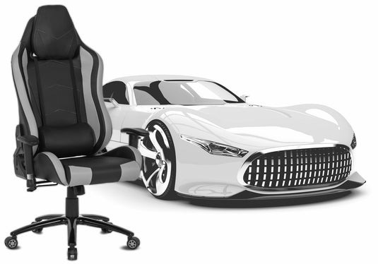 ViscoLogic TIGUAR High Back Sports Style Extra Padded Headrest Ergonomic Swivel Home Office Computer Gaming Chair