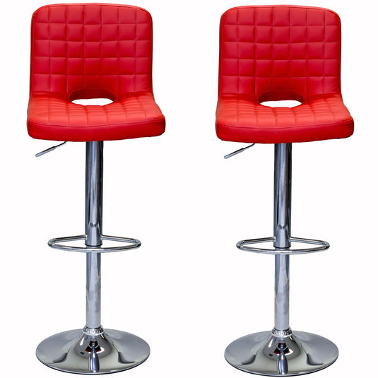 ViscoLogic MONOCO Swivel Leatherette Adjustable Hydraulic Bar Stools (Set of 2)