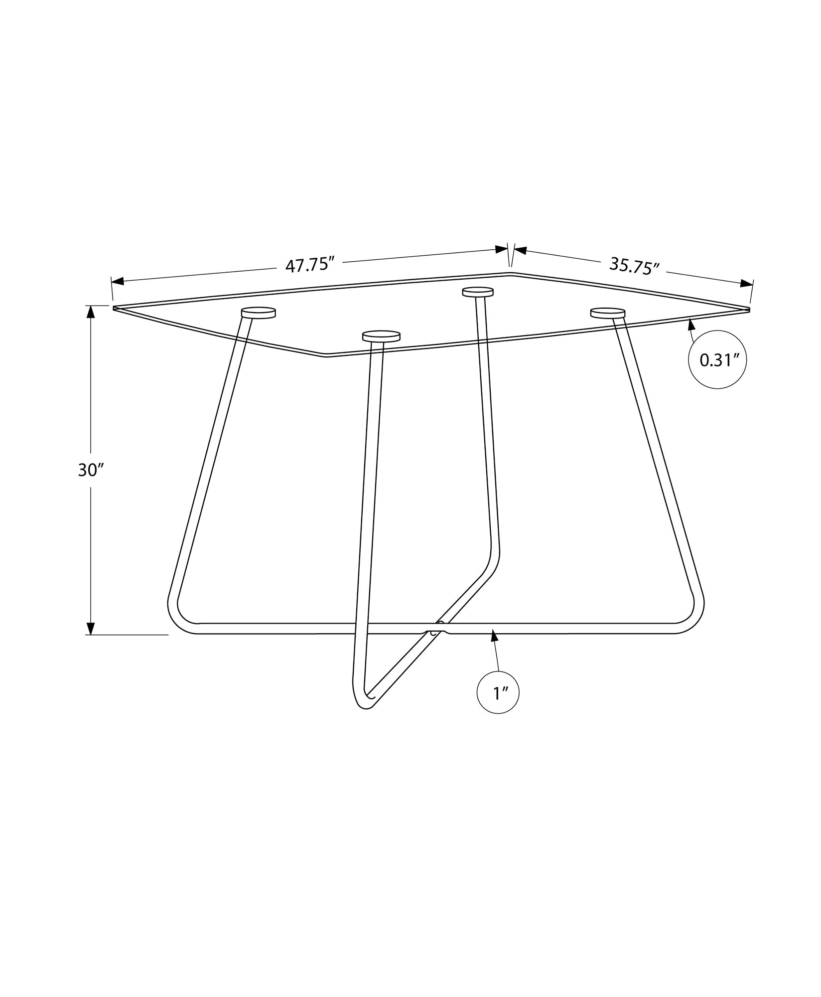 Unique Designed Tempered Glass Dining Table 36