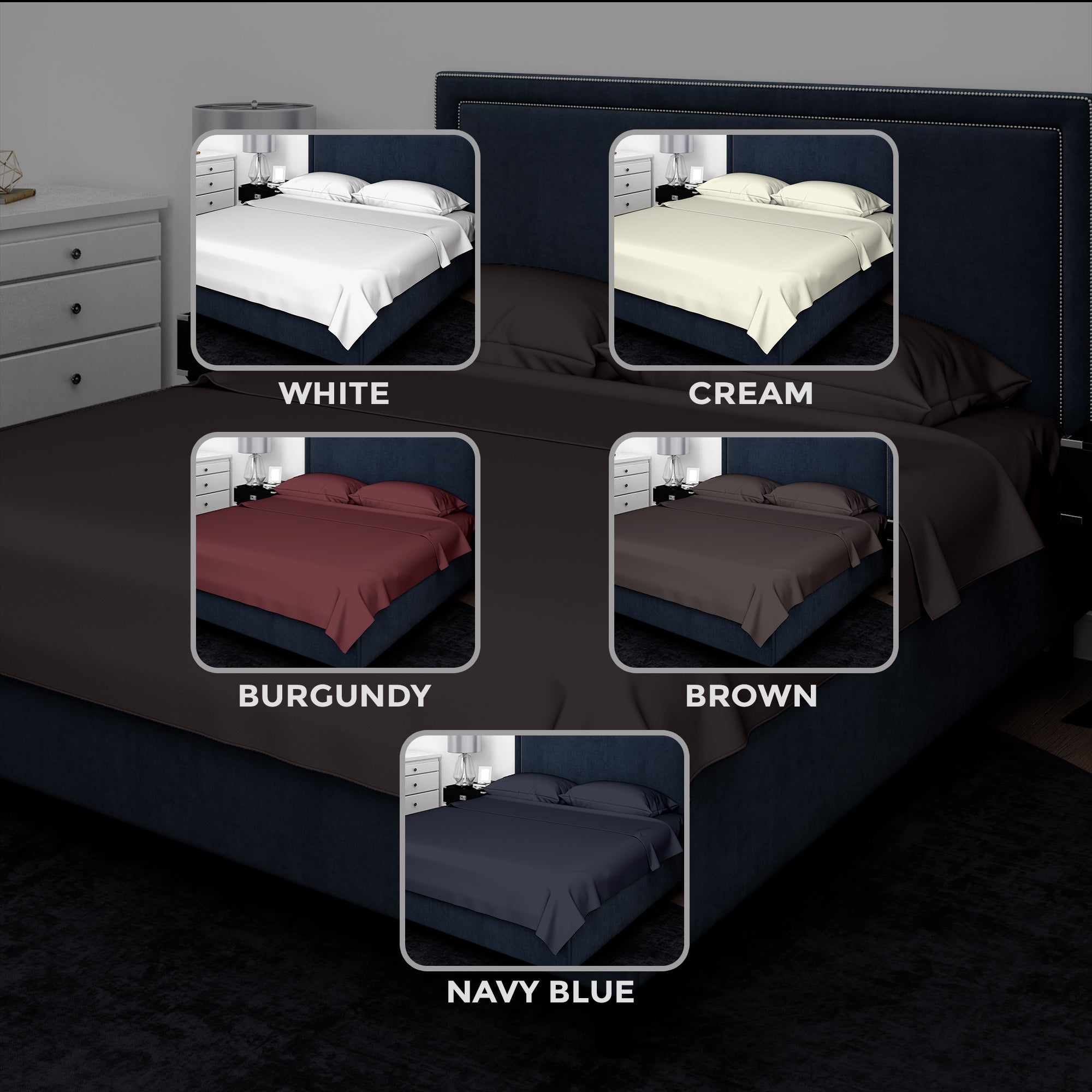 ViscoLogic Egyptian Comfort Bed Sheets - White