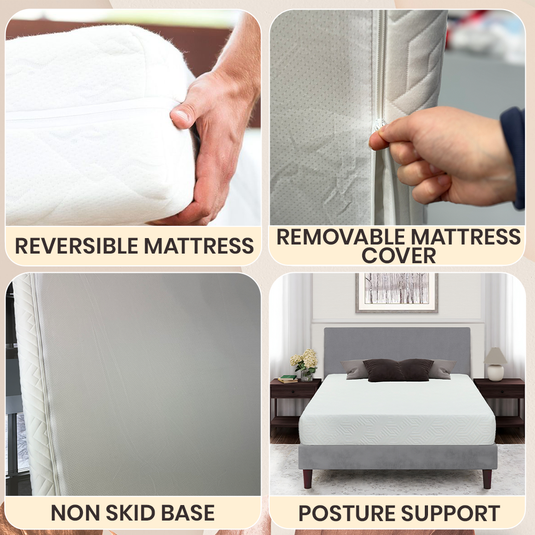 ViscoLogic Explorer Mattress, Cool Gel Infused Reversible Foam, Made in Canada, Sleep Supportive Medium Feel Mattress, Bamboo Feel Washable Cover, CertiPUR-US® Certified Foam