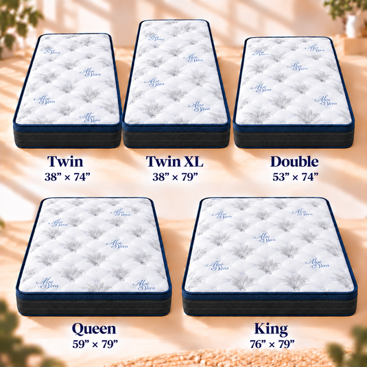 ViscoLogic Made in Canada Hybrid Pocket Coil Mattress in a Box Euro Top Black/Blue