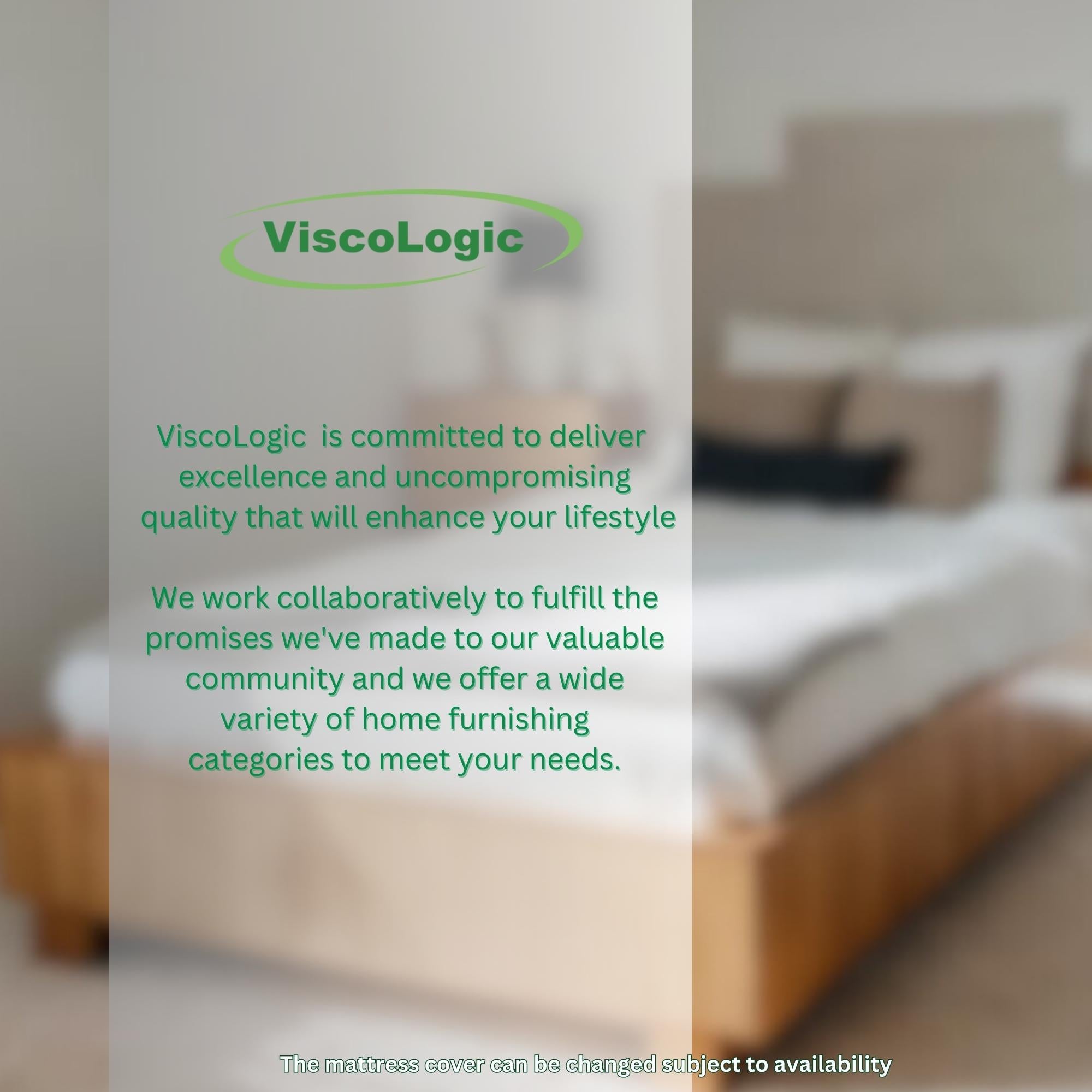 ViscoLogic Elite Memory Foam Mattress with Soft Bamboo Feel Cover, Pressure Relieving Comfort, CertiPUR-US® Certified Foam