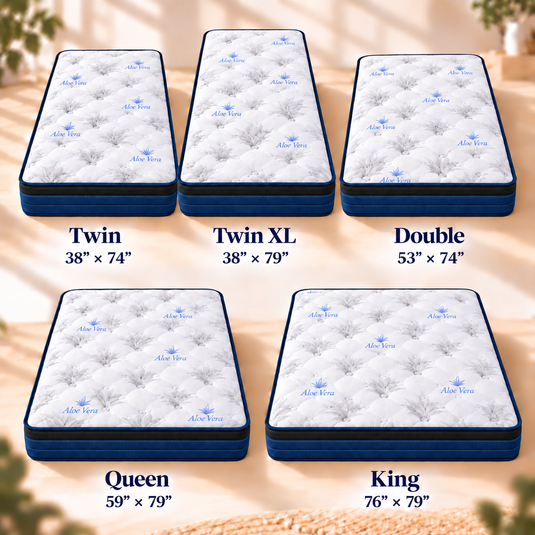 ViscoLogic Made in Canada Hybrid Pocket Coil Mattress in a Box, Euro Top Blue/Black