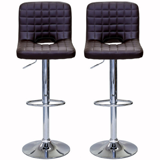 ViscoLogic MONOCO Swivel Leatherette Adjustable Hydraulic Bar Stools (Set of 2)