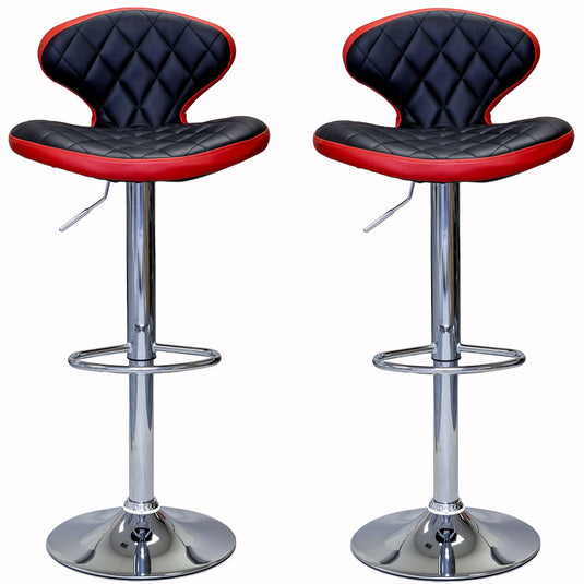 ViscoLogic MYSTIQUE Adjustable Height Swivel Bar Stools Saddle Style (Set of 2 Bar Stools)