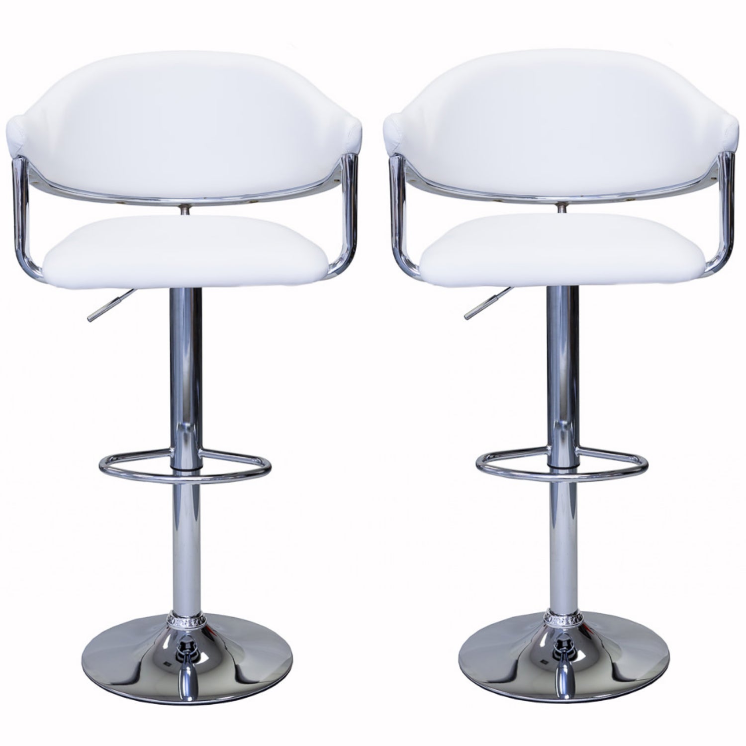 Leatherette bar stools Faux leather bar stools Modern bar stools Contemporary bar stools Adjustable bar stools Swivel bar stools Kitchen bar stools Counter height bar stools Bar furniture Upholstered bar stools White Bar Stools