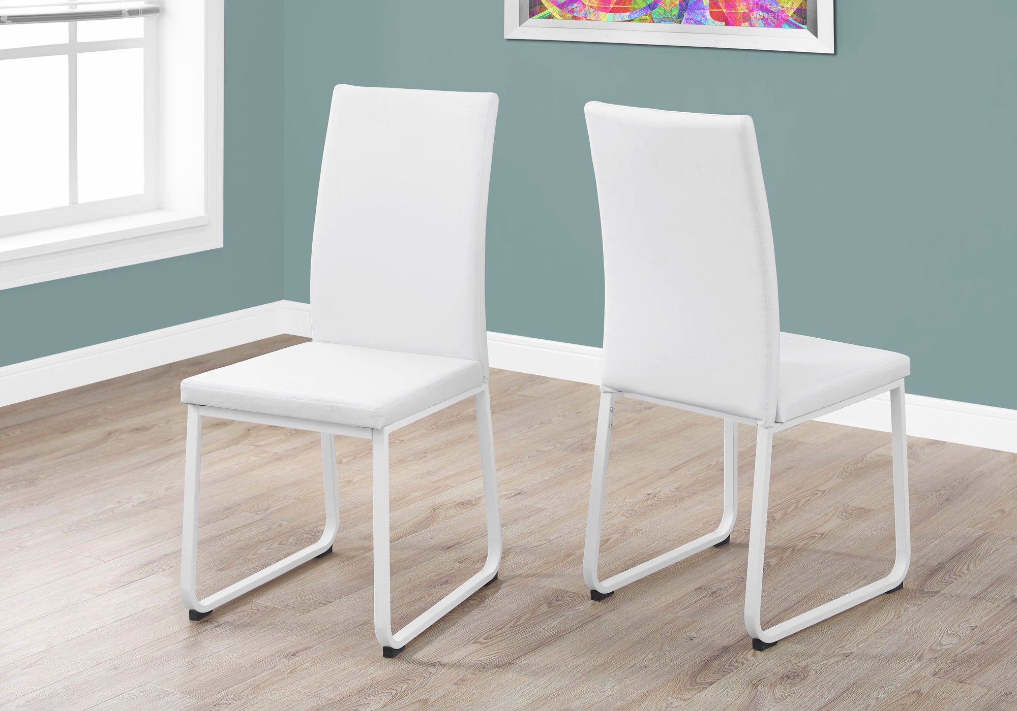 Alijandro PU Leather 38"H Dining Chair (Set of 2 - White)