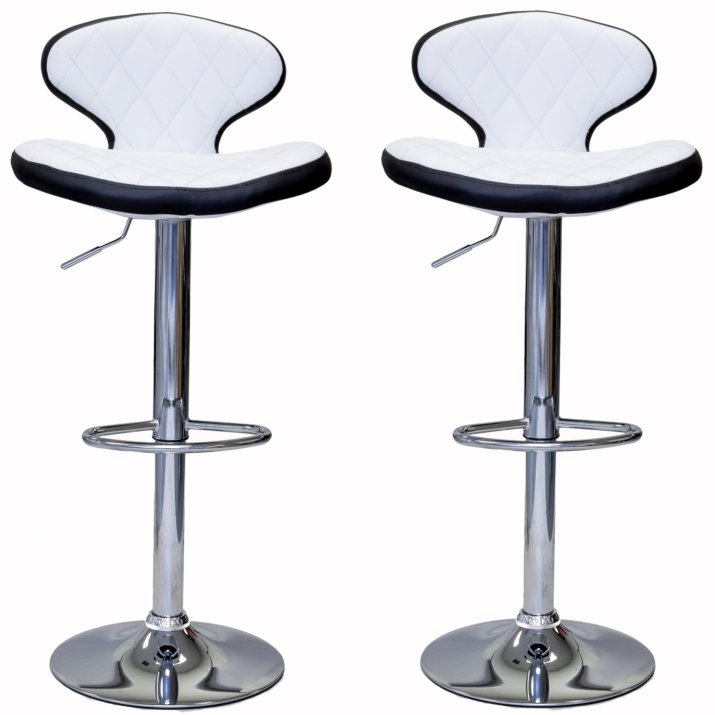 ViscoLogic MYSTIQUE Adjustable Height Swivel Bar Stools Saddle Style (Set of 2 Bar Stools)