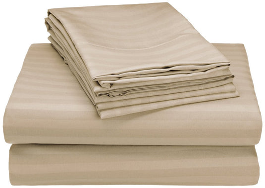 ViscoLogic Egyptian Comfort Bed Sheets - Cream - Queen