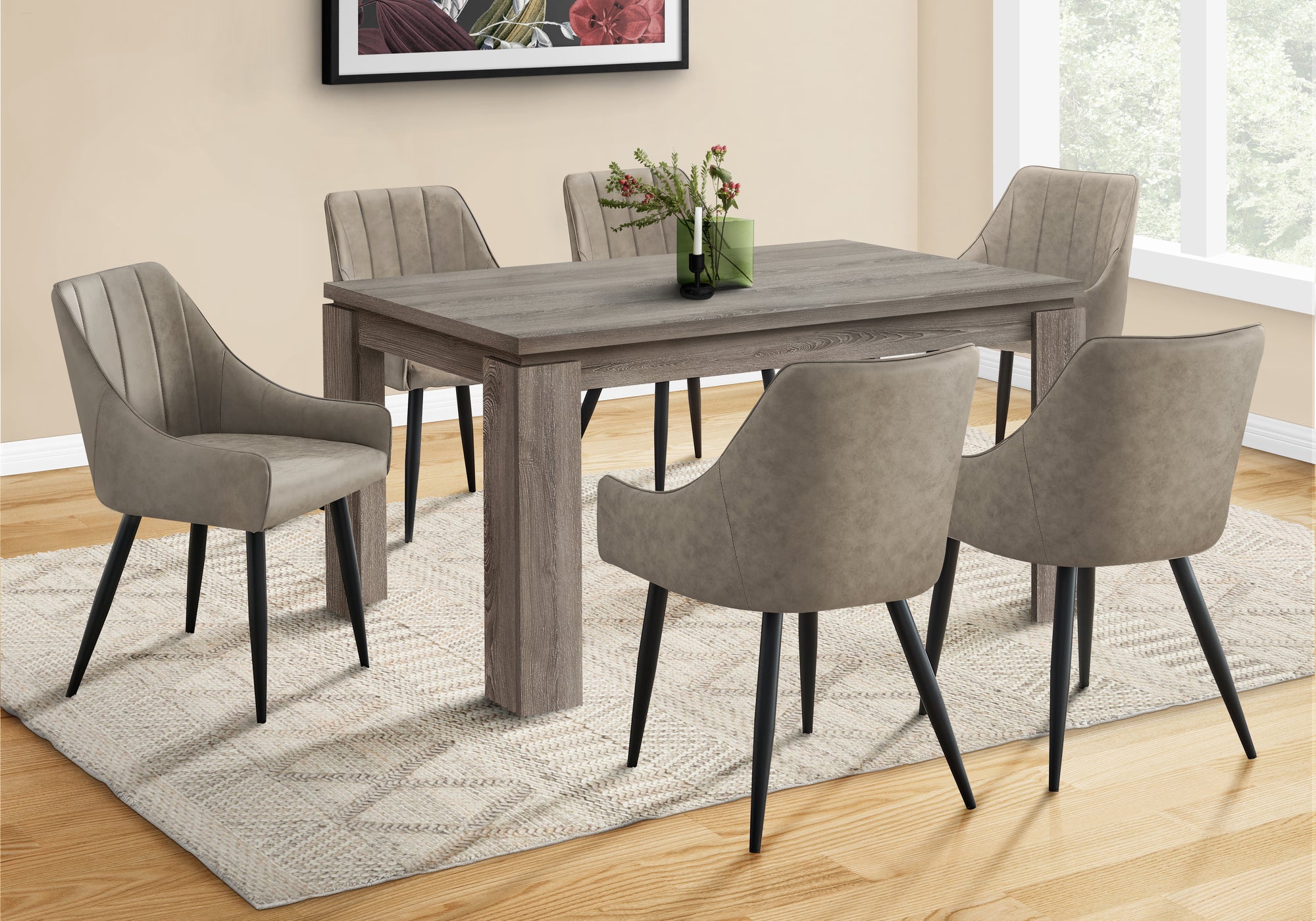 Contemporary Sturdy and Stable Dining Table - 36
