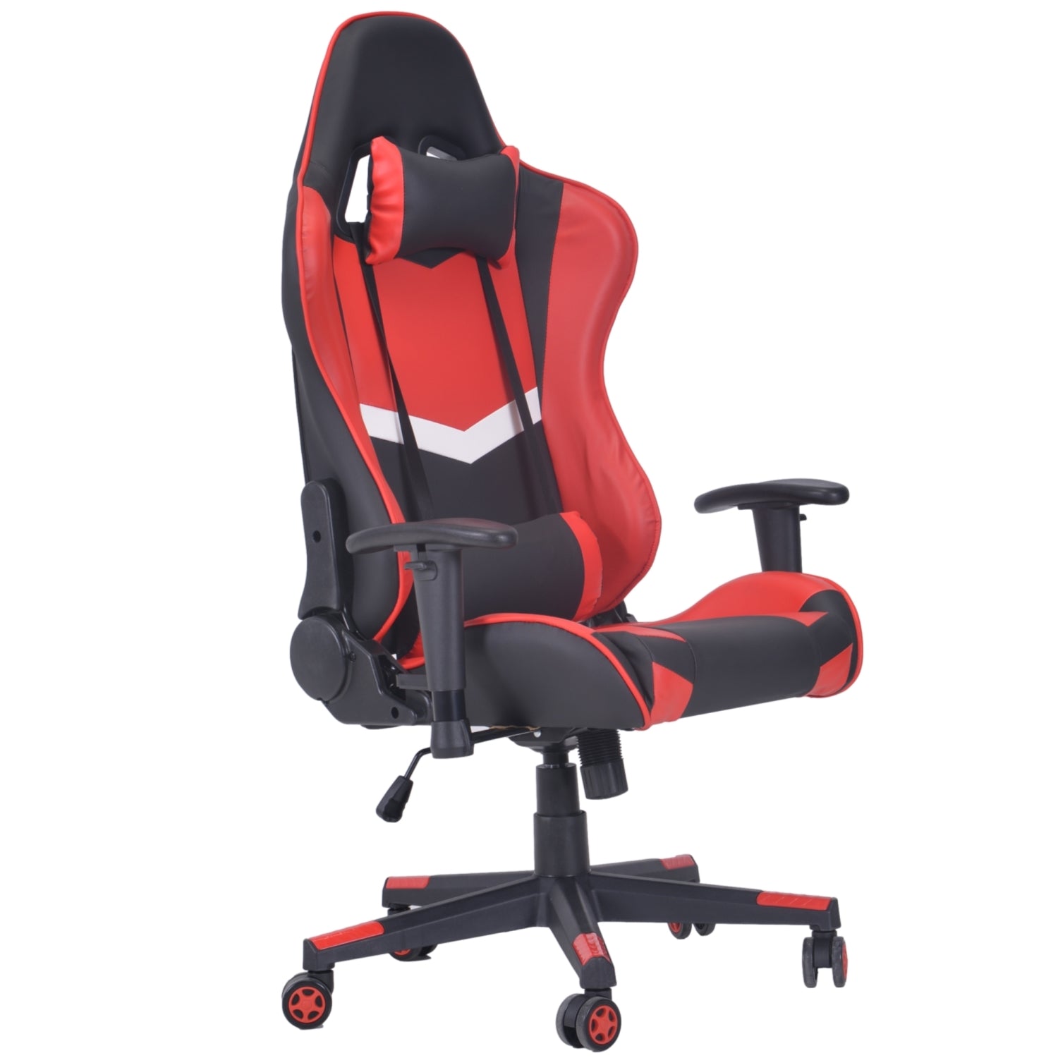 ViscoLogic GT3 X Series Ergonomic Premium Swivel Adjustable Reclining Home Office COmputer Gaming Chair (Black-Red-White)