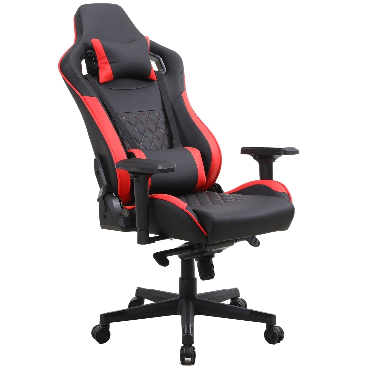 ViscoLogic Professional Grade Shroud X Ergonomic High-Back Swivel Reclining Adjustable Video Game Computer Gaming Chair (Black & Red)