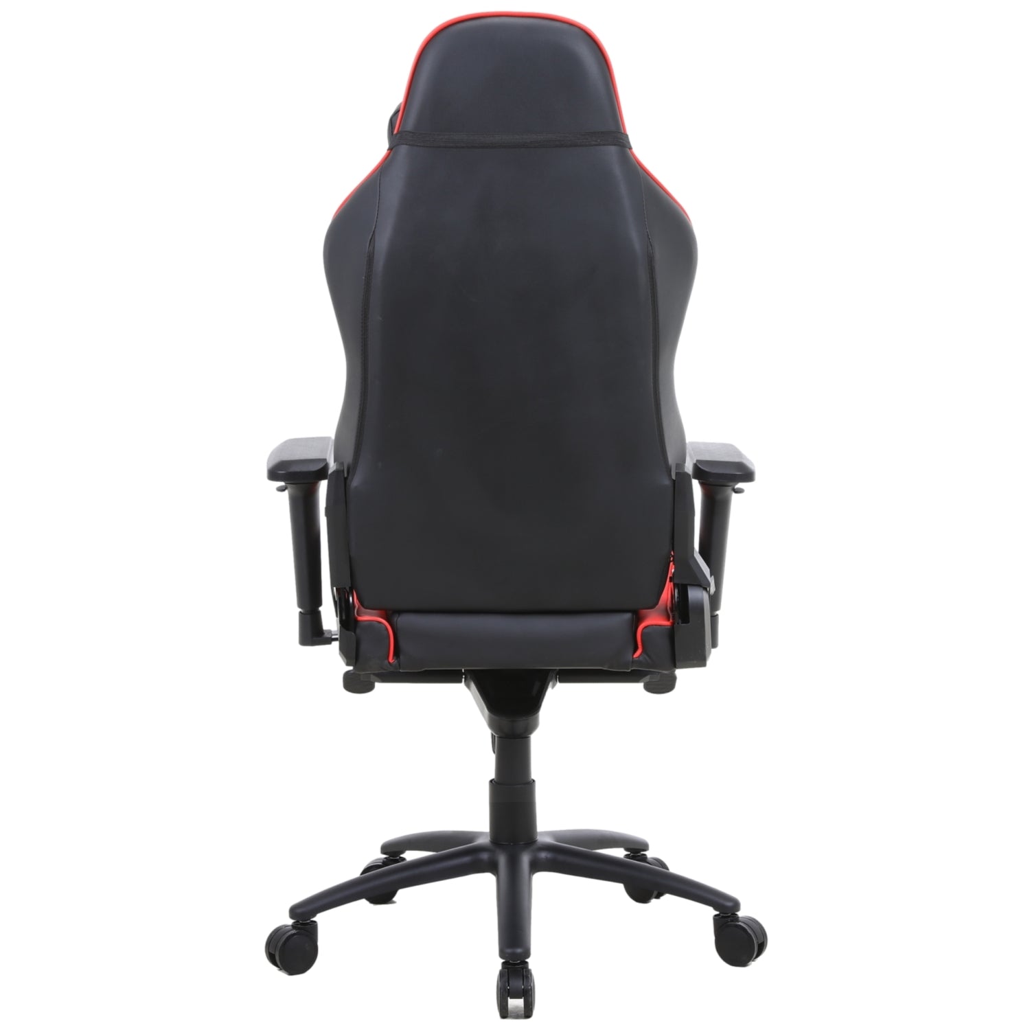 ViscoLogic VANGUARD Premium Grade Series Ergonomic Quilted PU Leather Upholstery Home Office Computer Desk Gaming Chair (Black & Red)