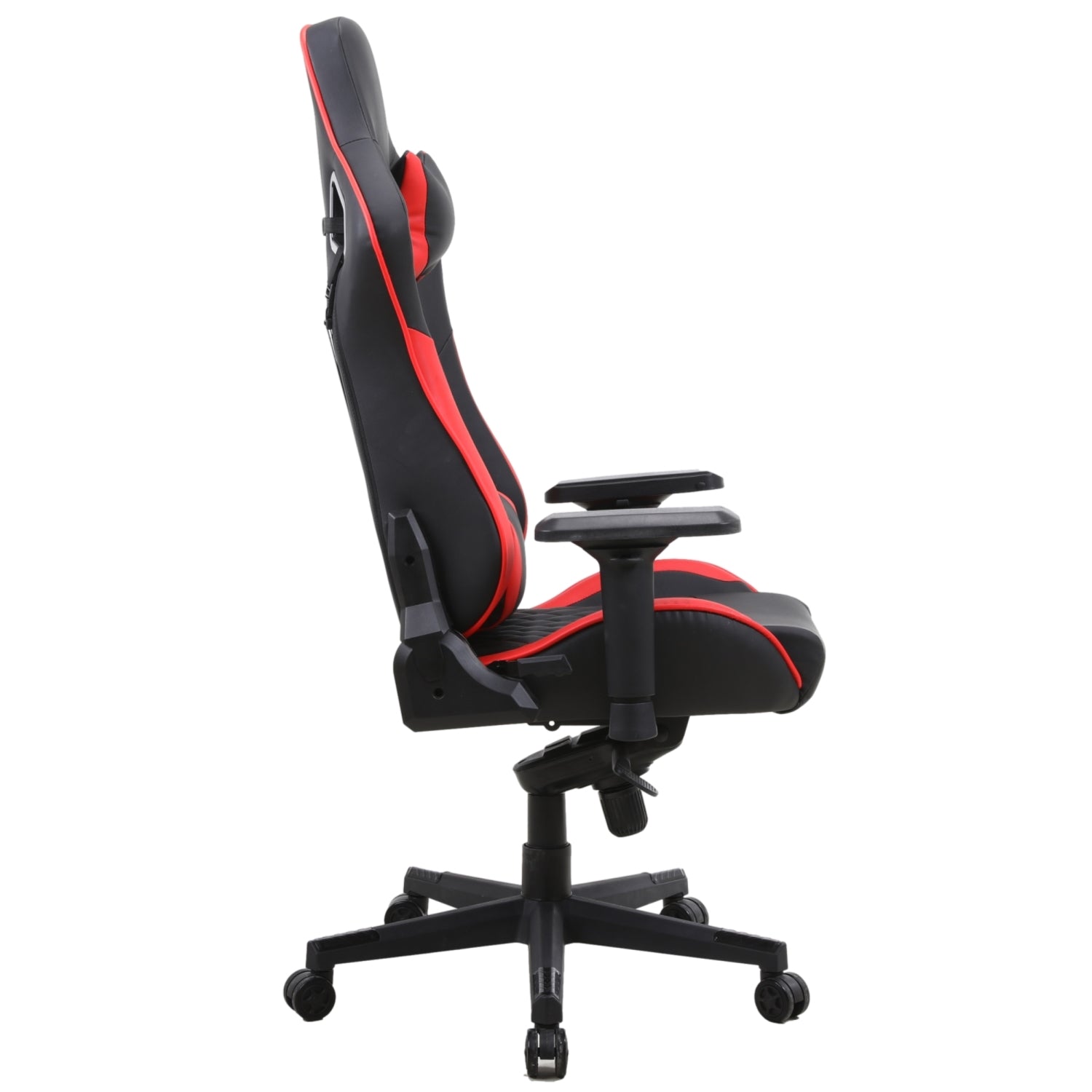 ViscoLogic Professional Grade Shroud X Ergonomic High-Back Swivel Reclining Adjustable Video Game Computer Gaming Chair (Black & Red)
