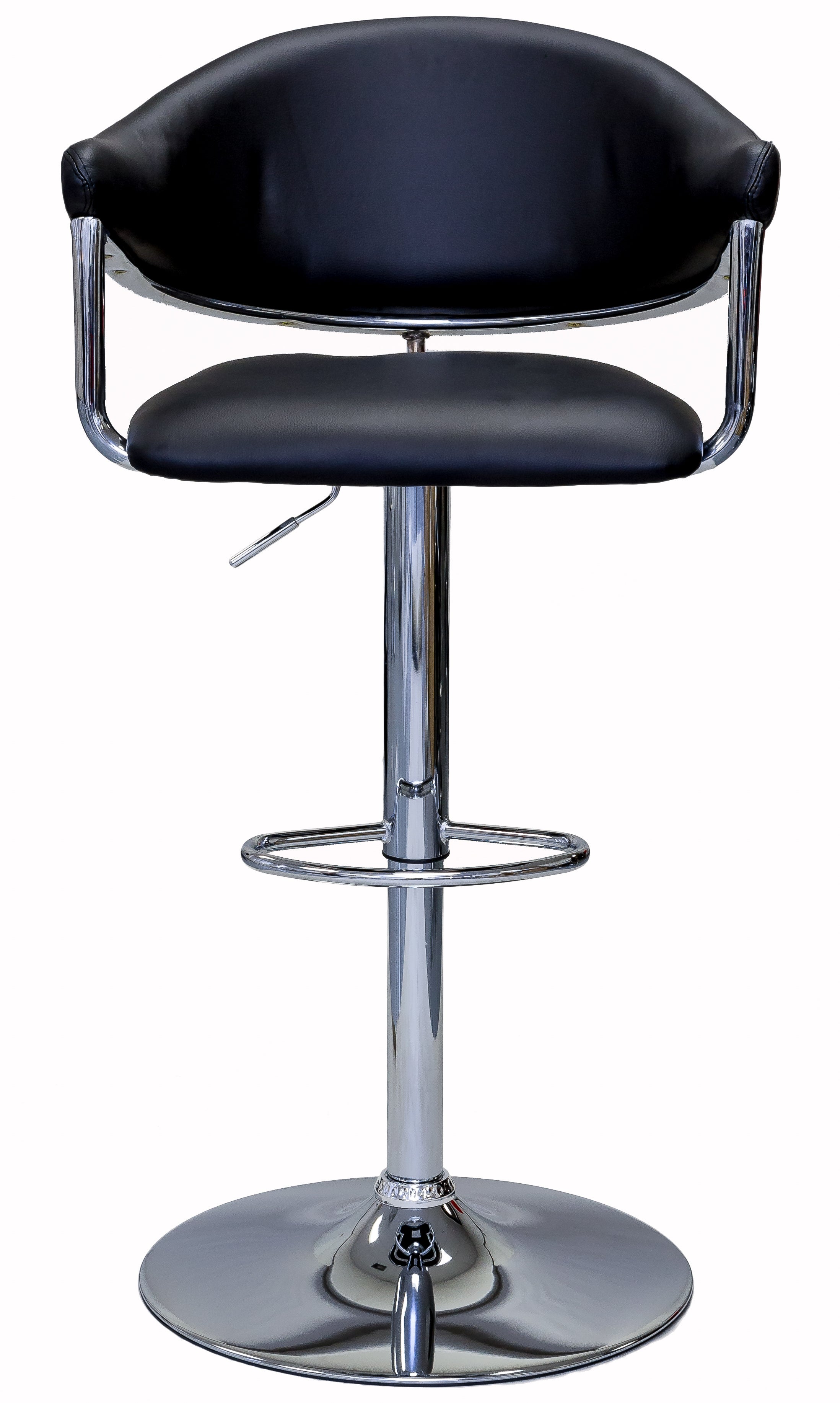 ViscoLogic AIRSTREAM Adjustable Height Swivel Bar Stool with Cushion (Set of 2 Bar Stools)