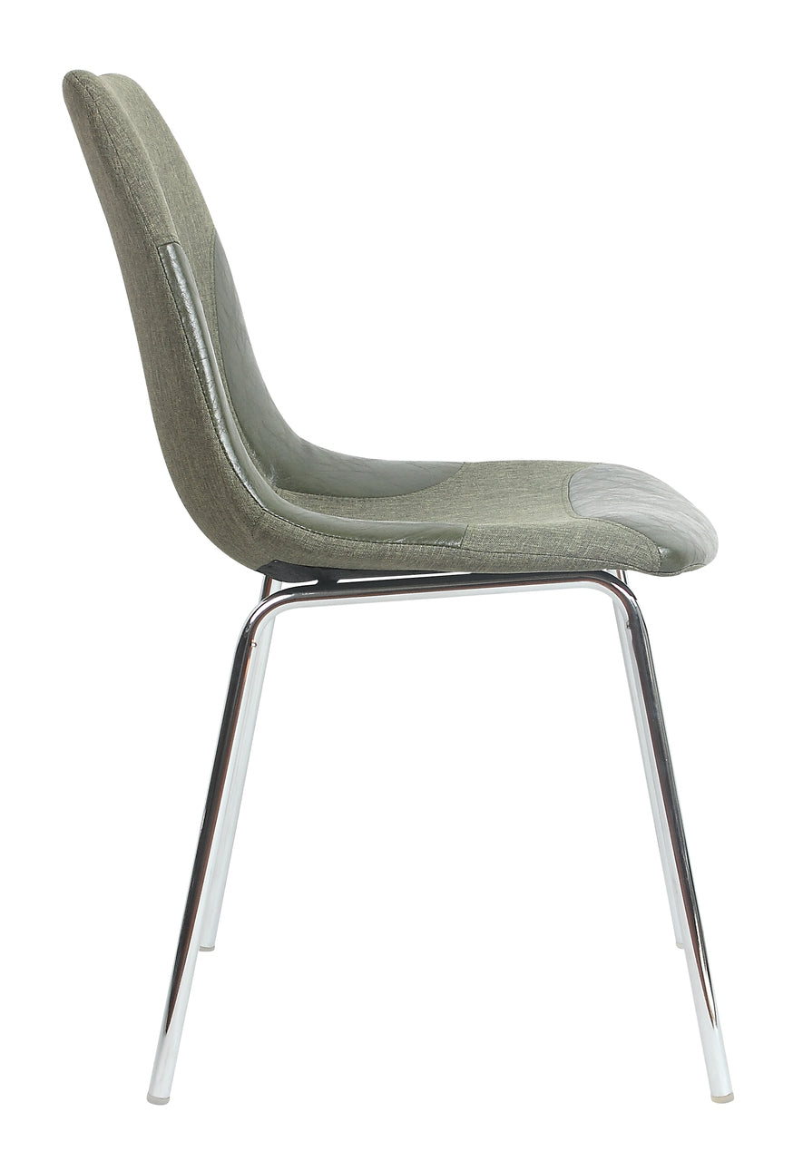 ViscoLogic LUXUS Eames Style Upholstered Side Dining Chairs
