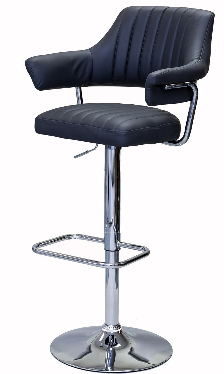 ViscoLogic YORK 23 to 31 inch height adjustable swivel big bar stool (Single Stool)