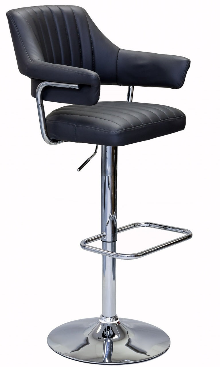 ViscoLogic YORK 23 to 31 inch height adjustable swivel big bar stool (Single Stool)