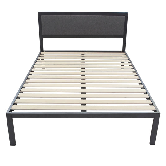 ViscoLogic Platform Metal Bed with 8" Memory Foam Mattress Set