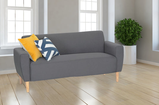 ViscoLogic Mid-Century Modern Loveseat Sofa/Couch, Loveseats, Chair Suitable for Small Spaces (Grey)