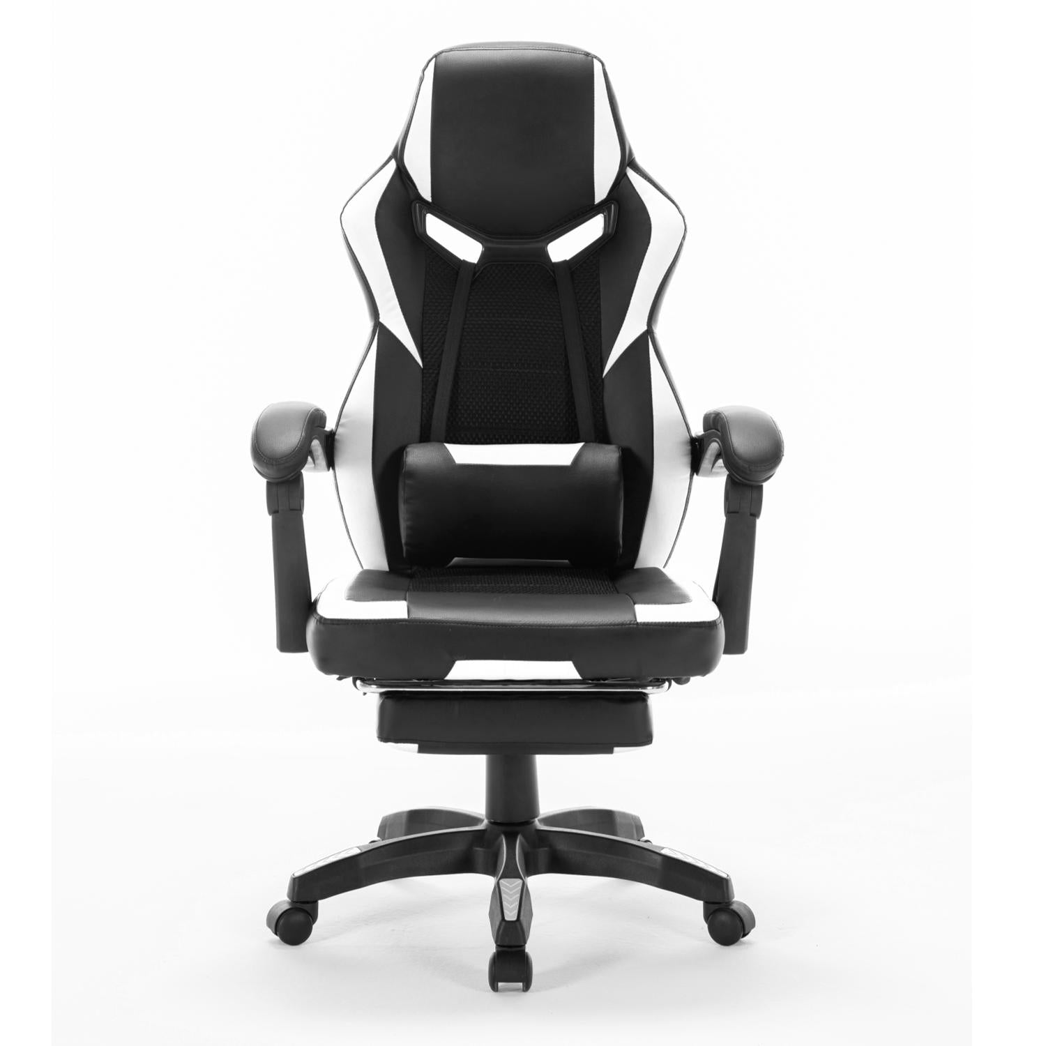 ViscoLogic Merlin Ergonomic Adjustable Swivel Home Office Computer Gaming Chair with Footrest