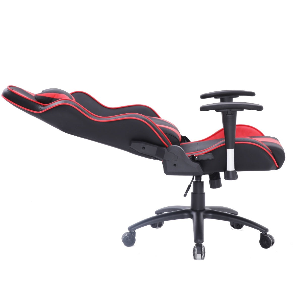 ViscoLogic METALLIC Ergonomic Swivel Reclining Height Adjustment Computer Chair (Black Red)