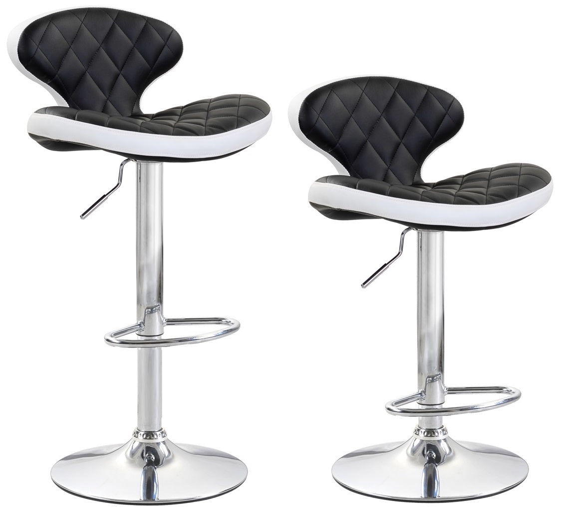 ViscoLogic MYSTIQUE Adjustable Height Swivel Bar Stools Saddle Style (Set of 2 Bar Stools)