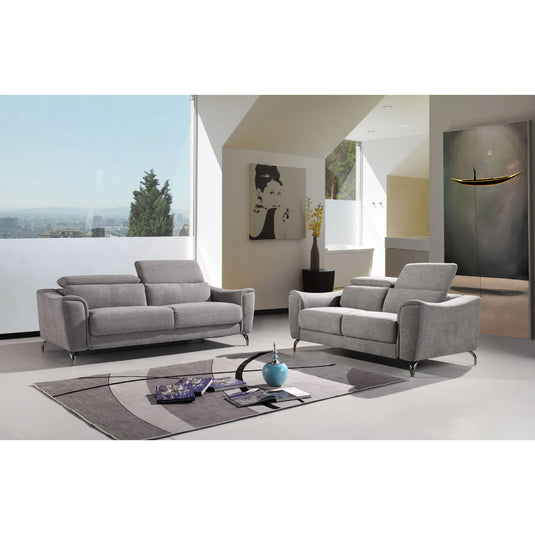 ViscoLogic LANCASTER Luxury Fabric Living Room 3-Seater Sofa/ Couch, Loveseat & Arm Chair (Grey) (FOR GTA ONLY)