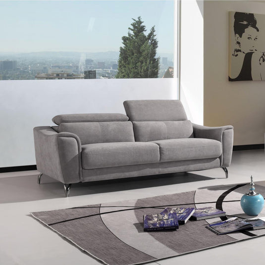 ViscoLogic LANCASTER Luxury Fabric Living Room 3-Seater Sofa/ Couch, Loveseat & Arm Chair (Grey) (FOR GTA ONLY)