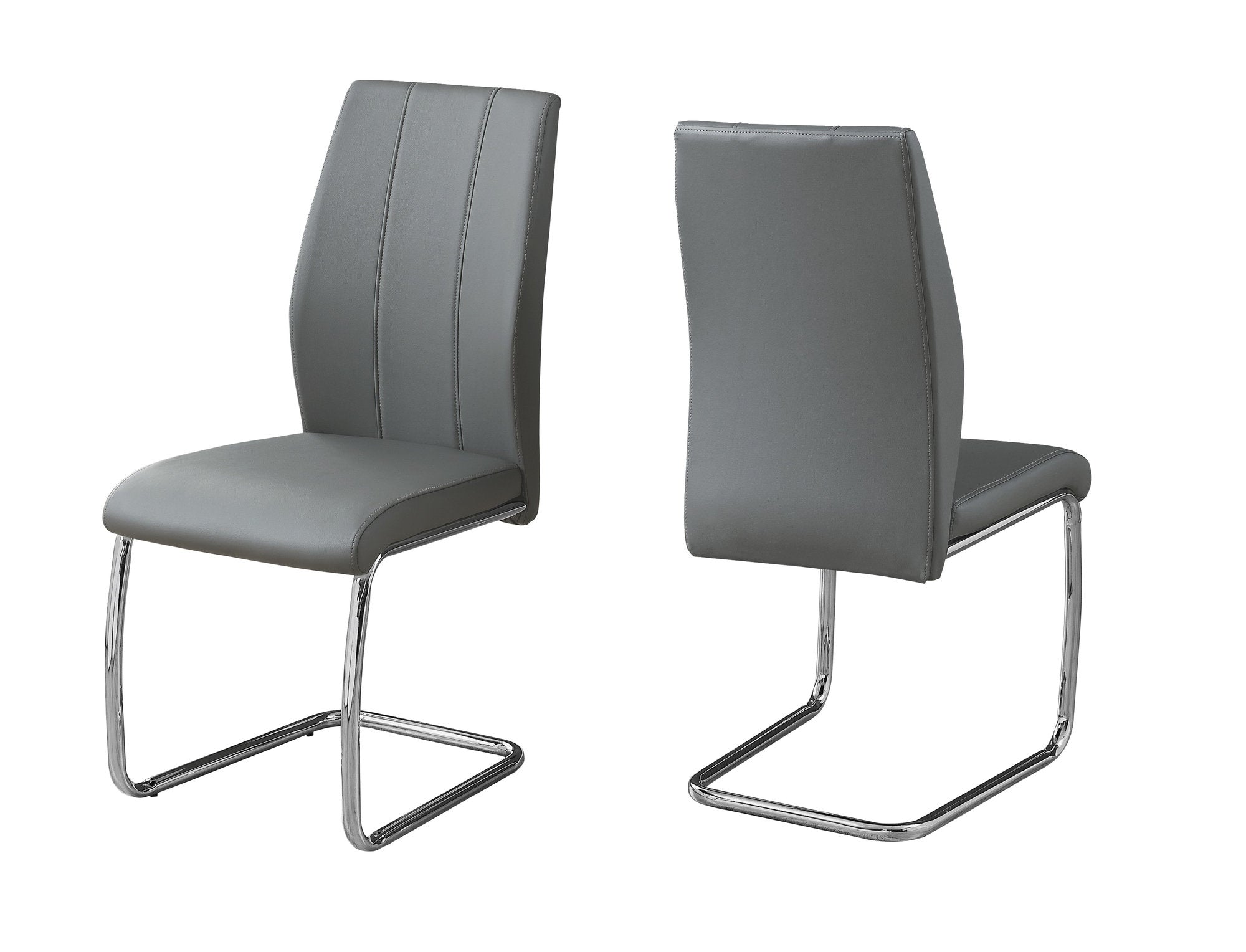 Wyne Leather Dining Chair (Set of 2 - Grey)