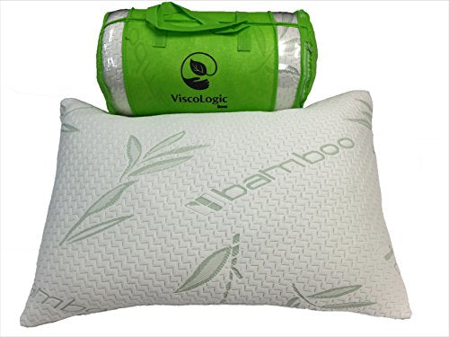 ViscoLogic Shredded Memory Foam pillows with Cool Bamboo Mix Fabric (King) Set of 2