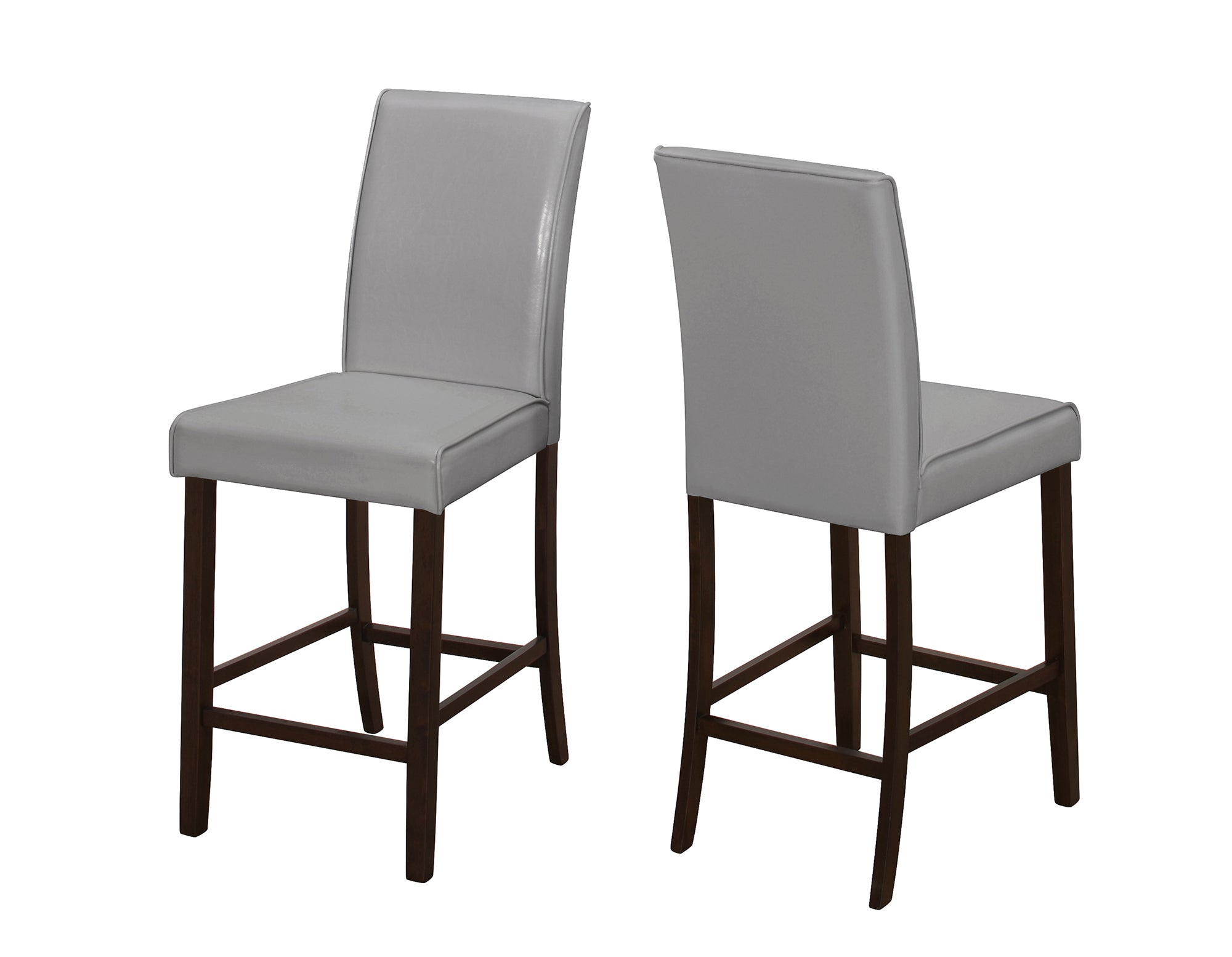 Kacy Counter Height Dining Chair With Footrest (Set of 2 - Grey)