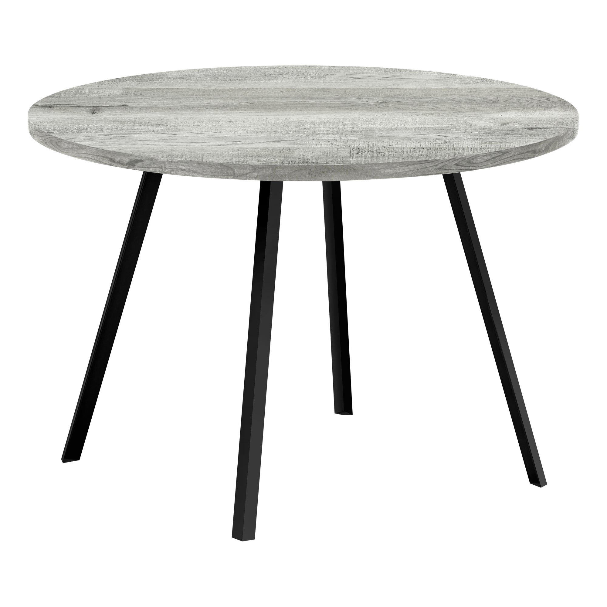 48" DIA Grey Reclaimed Wood Dining Table