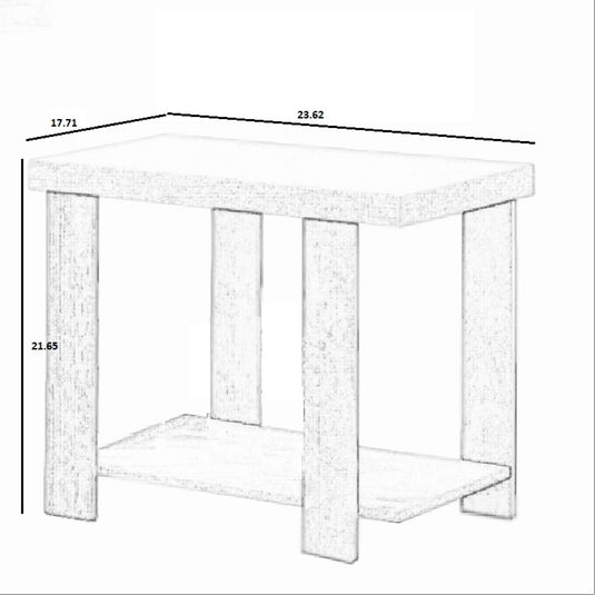 ViscoLogic VENISSA Coffee Table Set Modern, 1 Center Coffee Table with 2 End Tables for Living Room, Balcony and Office (Wood Oak)